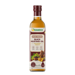 Gramiko Wood Pressed Black Mustard Oil (Kali Sarso Ka Tel) - 1 Litre