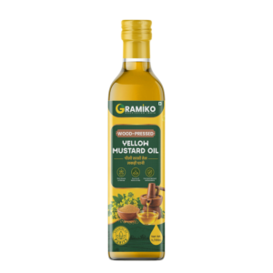 Gramiko Wood Pressed Yellow Mustard Oil (Peeli Sarso Ka Tel) - 1 Litre